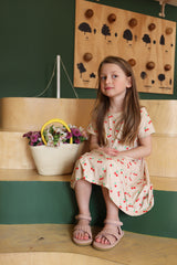 ALMA-SS-BABYDOLL-DRESS (KIDS) - SAND HEART CHERRY
