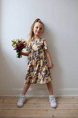 ALMA-SS-BABYDOLL-DRESS (KIDS) - VANILLA MULTICOLOR PASILEY