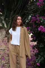 LINE-LS-SHIRT - BROWN