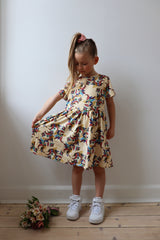 ALMA-SS-BABYDOLL-DRESS (KIDS) - VANILLA MULTICOLOR PASILEY