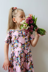 ALMA-SS-BABYDOLL-DRESS (KIDS) - ROSA MULTICOLOR PASILEY
