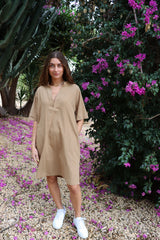 LINE TUNIC - BROWN
