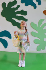 NATALIA-SS-DRESS-KIDS - MULTI WHITE STRIPE