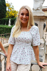 GRO-TOP - CREAM PINK FLOWER