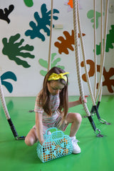 NATALIA-SHORTS-KIDS - MULTI MINT STRIPE