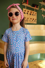 ALMA-SS-BABYDOLL-DRESS (KIDS) - BLUE ROSA FLOWERS