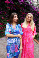 PATTY-SS-TUNIC - BLUE PATCHWORK