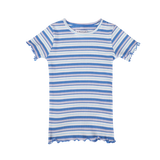 NATALIA-SS-BLOUSE-KIDS - BLUE WHITE ROSE STRIPE