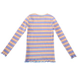 NATALIA-LS-BLOUSE-KIDS - YELLOW ROSE BLUE STRIPE