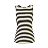 NATALIA TANK TOP - BLACK CREME STRIPE