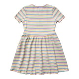 NATALIA-SS-DRESS-KIDS - MULTI WHITE STRIPE