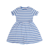 NATALIA-SS-DRESS-KIDS - BLUE WHITE ROSE STRIPE