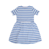NATALIA-SS-DRESS-KIDS - BLUE WHITE ROSE STRIPE