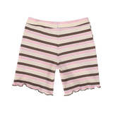 NATALIA-SHORTS-KIDS - BROWN ROSE CREME STRIPE