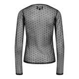ISA LS LACE BLOUSE - BLACK DOT