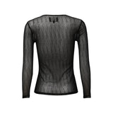 ISA LS LACE BLOUSE - BLACK LINES