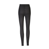 ISA LEGGINGS - BLACK WAVY LINES