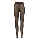 ISA LEGGINGS - DARK BROWN LINES