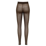 ISA LEGGINGS - DARK BROWN LINES