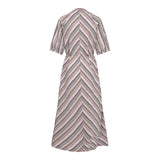 MARTINI-DRESS - BROWN ROSE STRIPE