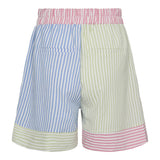 VIOLA-SHORTS - MINT BLUE PINK STRIPE