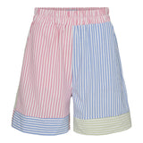 VIOLA-SHORTS - MINT BLUE PINK STRIPE