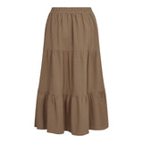 A-LINE LONG SKIRT - BROWN