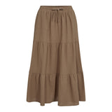 A-LINE LONG SKIRT - BROWN