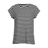 ULLA-STRIPE-TSHIRT - BLACK WHITE STRIPE
