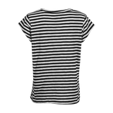 ULLA-STRIPE-TSHIRT - BLACK WHITE STRIPE