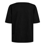 ULLA SS VNECK TSHIRT - BLACK
