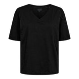 ULLA SS VNECK TSHIRT - BLACK