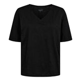 ULLA SS VNECK TSHIRT - BLACK