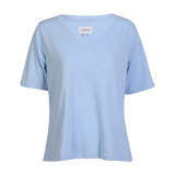 ULLA-SS-VNECK-TSHIRT - BABY BLUE