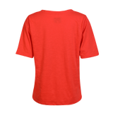 ULLA-SS-VNECK-TSHIRT - CORAL