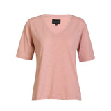 ULLA-SS-VNECK-TSHIRT - DUSTY ROSE