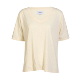 ULLA-SS-VNECK-TSHIRT - IVORY