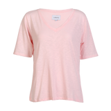ULLA-SS-VNECK-TSHIRT - LIGHT ROSE
