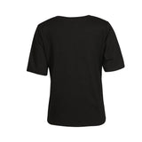 ULLA SS VNECK TSHIRT - BLACK