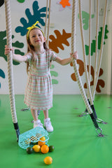 NATALIA-SS-DRESS-KIDS - MULTI MINT STRIPE