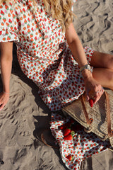 TIA-FRILL-DRESS - STRAWBERRY