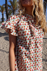 TIA-FRILL-DRESS - STRAWBERRY