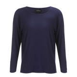 NATALIA-LS-BOXY-BLOUSE - NAVY