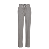 NATALIA-STRAIGHT-PANTS - BLACK CREME SMALL STRIPE