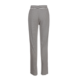 NATALIA-STRAIGHT-PANTS - BLACK CREME SMALL STRIPE