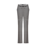 NATALIA-STRAIGHT-PANTS - BLACK CREME STRIPE
