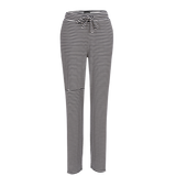 NATALIA STRAIGHT PANTS - NAVY CREME SMALL STRIPE