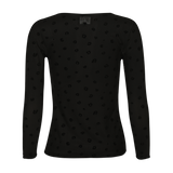 MESH LS TSHIRT - BLACK FLOCK LEO