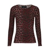 MESH LS TSHIRT - BORDEAUX LUX LEO