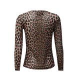 MESH LS TSHIRT - LUX LEO RASBERRY HEART